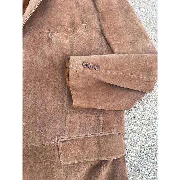 Vintage J. Ferrar Genuine Leather Front Pocket Blazer – Size XL - Picture 4 of 9